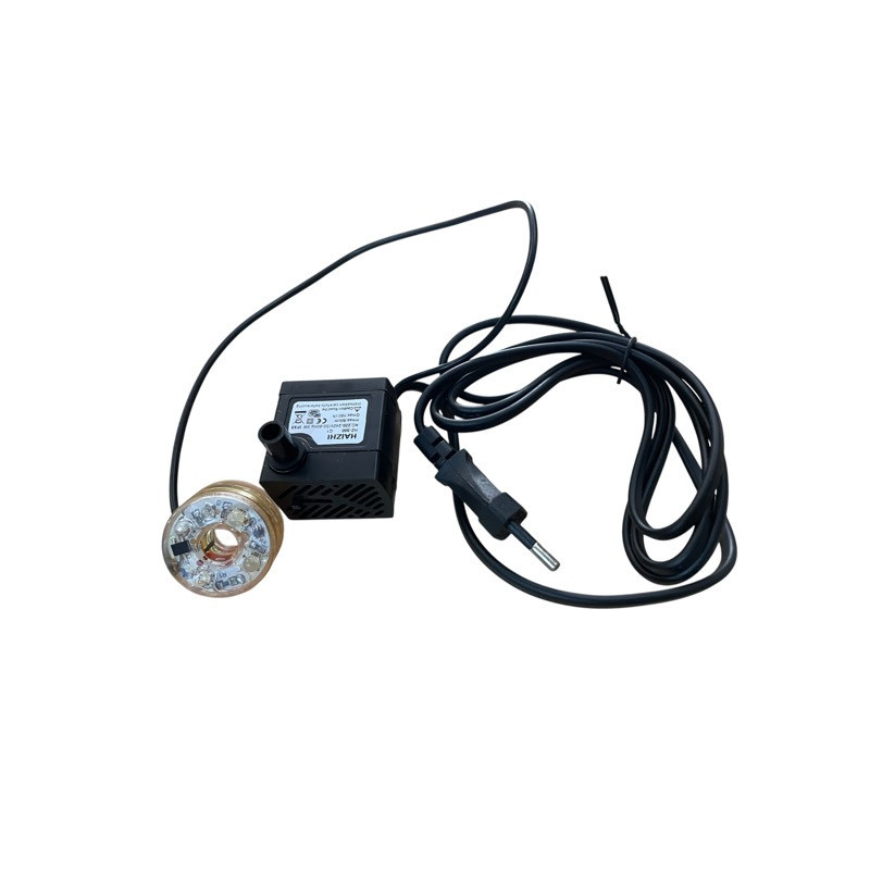 Mini bomba de agua submersível 220V 3W com 4 led  coloridos