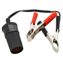 Enchufe hembra para encendedor de cigarrillos con cable y pinzas