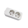Toma de extensión - Contacto de protección - 2 vías - Blanco - Sin cab