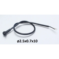 Cabo com ficha DC fêmea ø2.5x0.7x10mm - 0.25m