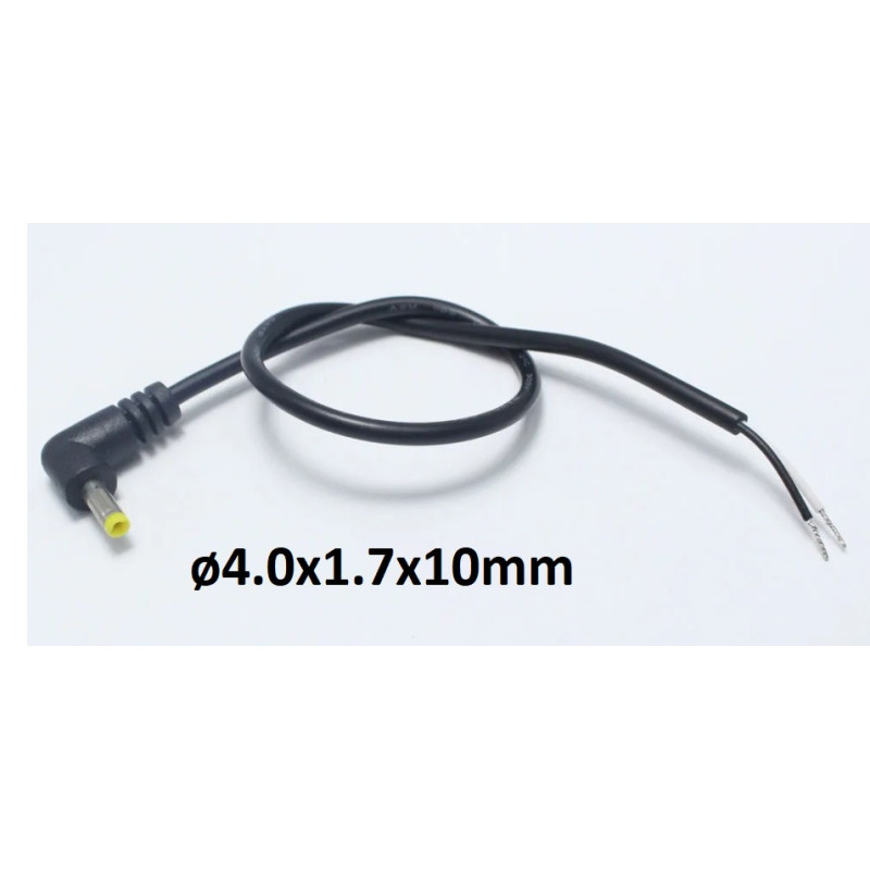Cable with female DC plug ø4.0x1.7x10mm - 0.25m