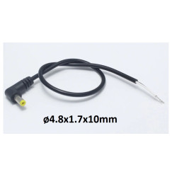 Cabo com ficha DC fêmea ø4.8x1.7x10mm - 0.25m