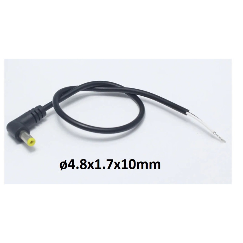 Cable con conector DC hembra ø4.8x1.7x10mm - 0,25m