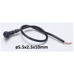 Cabo com ficha DC fêmea ø5.5x2.5x10mm - 0.25m