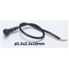 Cable with female DC plug ø5.5x2.5x10mm - 0.25m