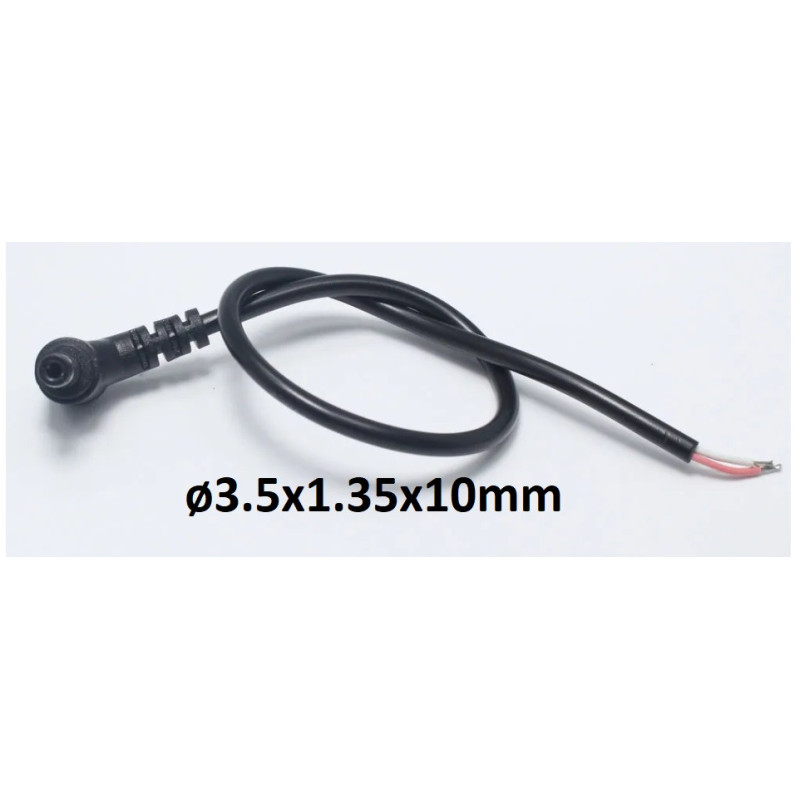 Cable with female DC plug ø3.5x1.35x10mm - 0.25m