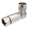 Conector de N 90º macho  para cable de 1/2 "