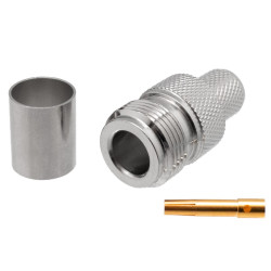 N female crimp connector for RG214 cable