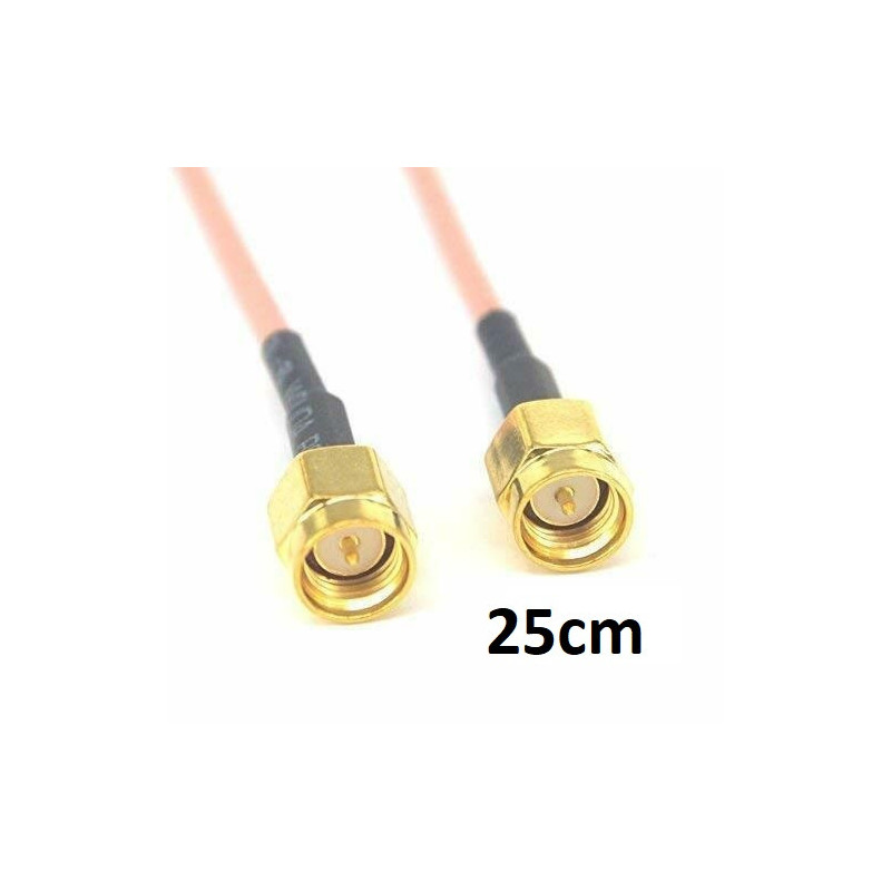 Cable SMA male / male (RG316) - 0.25 m