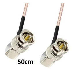 50 cm BNC male / BNC male right angle 75Ω cable
