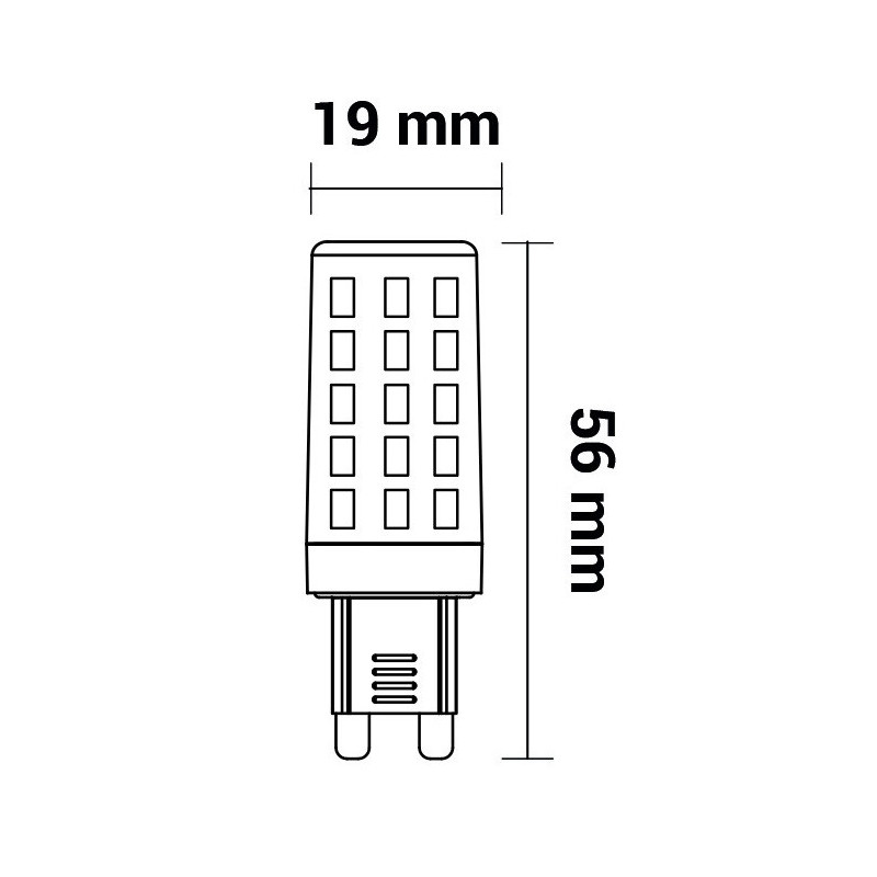 G9 LED 230V 4W 3000K 470lm - LED POL ORO-G9-SEDI-4W-WW-II