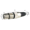 Conector XLR Metálica 3 pines hembra - Negra