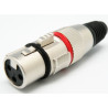 3 pin female XLR connector - Red