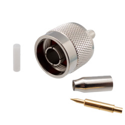 N - RG174 / LMR100 male crimp plug for cable