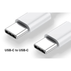 Cabo USB-C / USB-C macho de 5 amperes (apenas carregamento) 1 metro