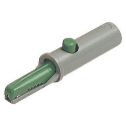 Insulated crocodile to banana plug 4mm green