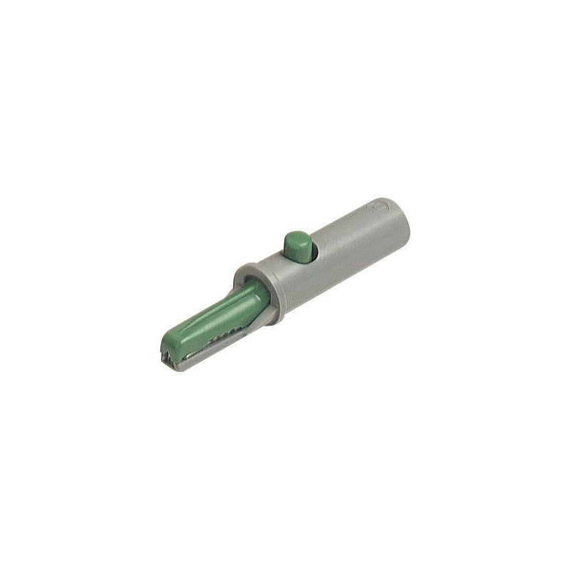 Crocodilo isolado para conector banana 4mm verde