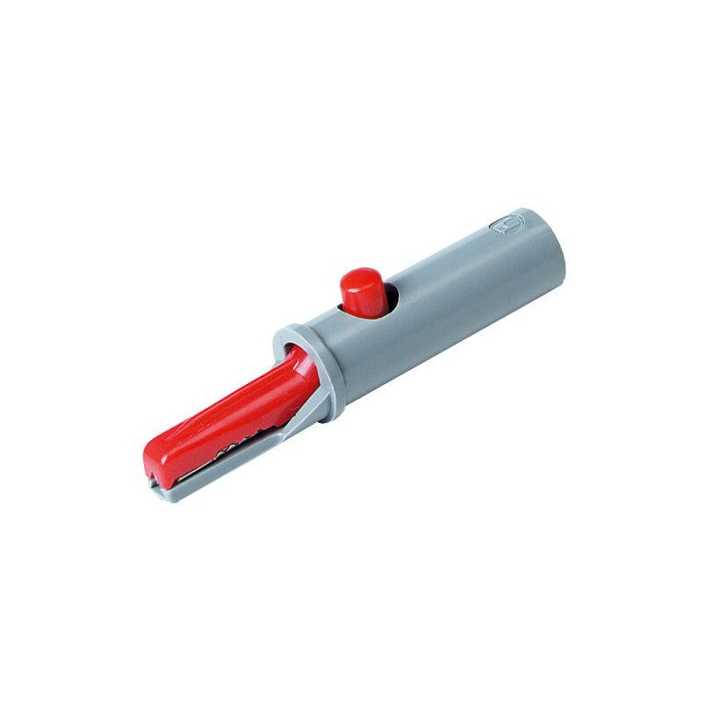 Conector cocodrilo a banana aislado de 4 mm rojo