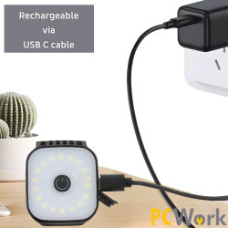 Linterna frontal con clip PCW12E recargable de 200 lm