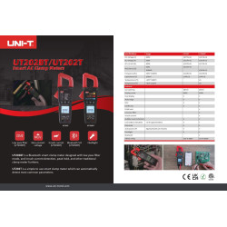 Pinça amperimétrica Inteligente UT202BT Bluetooth 600A 600V CATIII LPF