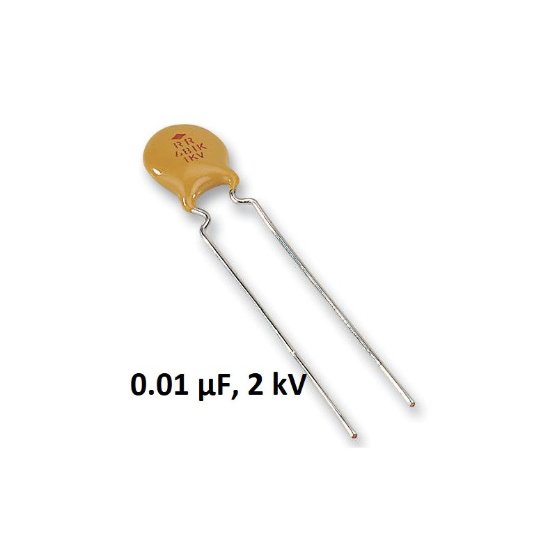 0.01 µF, 2 kV Condensador de cerámica