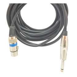 XLR female cable 3 pin - Jack6.35 mono male 10m