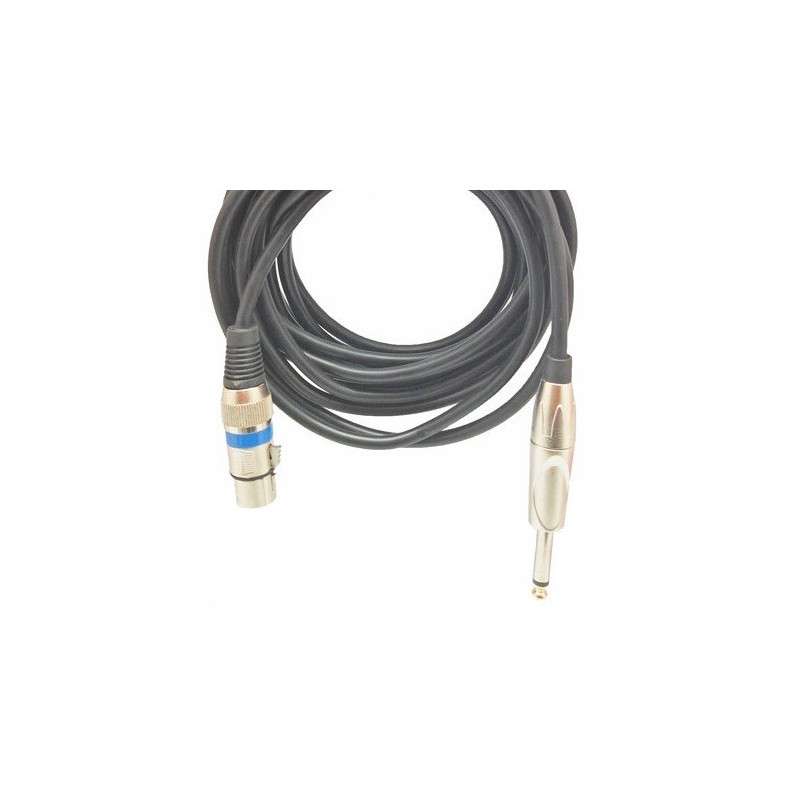 XLR female cable 3 pin - Jack6.35 mono male 10m