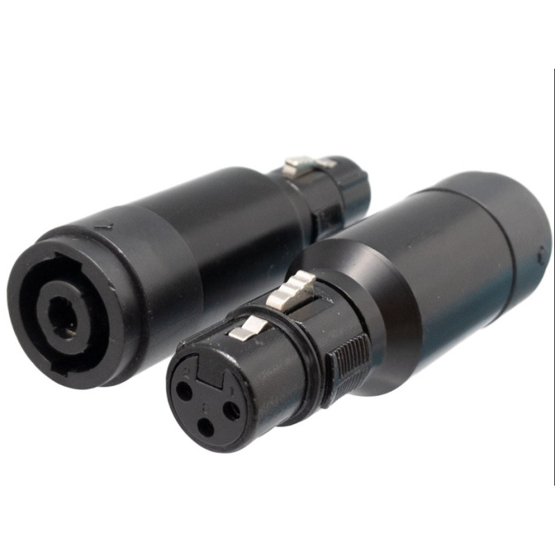 Adaptador SPEAKON 4P FÊMEA-3P MICRO FÊMEA