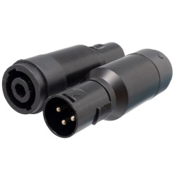Adaptador SPEAKON 4P FÊMEA-3P MICRO MACHO