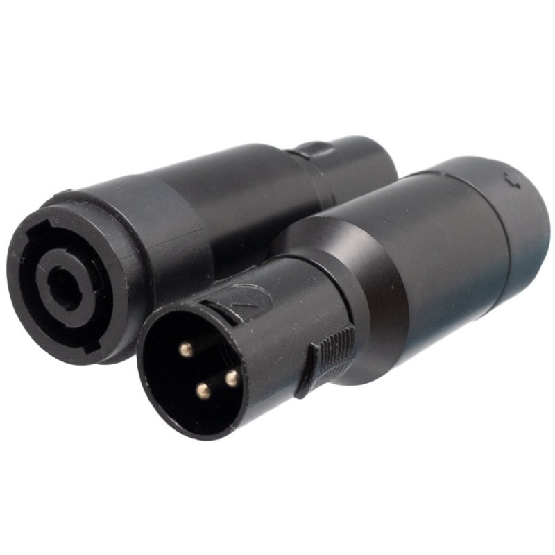 ADAPTADOR SPEAKON 4P. HEMBRA- 3P MICRO MACHO