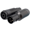 ADAPTADOR SPEAKON 4P. HEMBRA- 3P MICRO MACHO