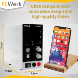 PCWork PCW07C - Laboratory digital power supply 0-30V / 0-5A with USB