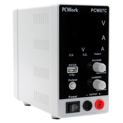 PCWork PCW07C - Laboratory digital power supply 0-30V / 0-5A with USB