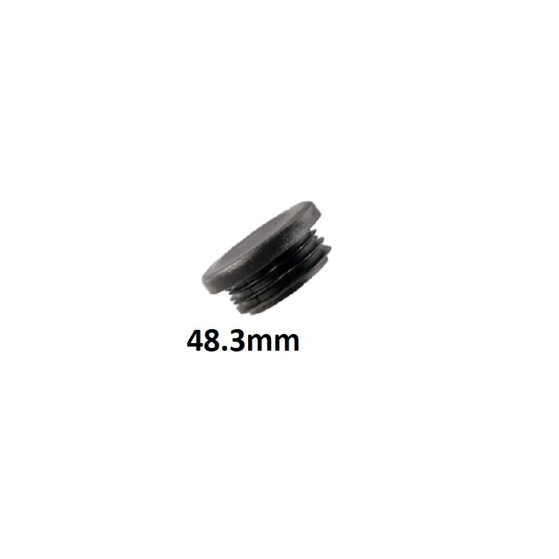 Round inner cap 48.3MM PVC Black