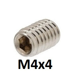 Parafuso Hexágono interior M4 X 4 Inox A2 -KIT 5 und.
