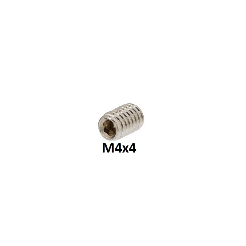 Tornillo hexagonal interior M4 X 4 Inox A2 -KIT 5 und.