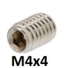 Inner Hexagon Screw M4 X 4 Inox A2 -KIT 5 und.