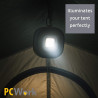 PCWork PCW12J - Linterna LED de camping de 450 lm con batería externa
