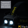 PCWork PCW12G - Lanterna cabeça LED 720lm com Luz vermelha + SOS - rec