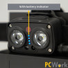 PCWork PCW12G - Linterna frontal LED de 720 lm con luz roja y SOS - Re