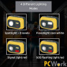 PCWork PCW12D - Linterna frontal LED CREE XPG3 de 300 lm (3 x AAA) con