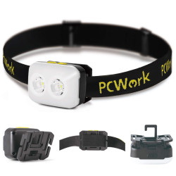 PCWork PCW12C - Lanterna de cabeça LED 2x XTE 300lm recarregável (1500