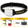 PCWork PCW12C - Linterna frontal LED recargable (2 unidades XTE, 300 l