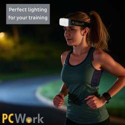 PCWork PCW12C - Lanterna de cabeça LED 2x XTE 300lm recarregável (1500