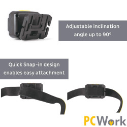 PCWork PCW12C - 2x XTE 300lm Rechargeable LED Headlamp (1500mAh) with