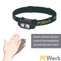 PCWork PCW12A - Linterna frontal LED recargable (2 unidades, XTE, 200