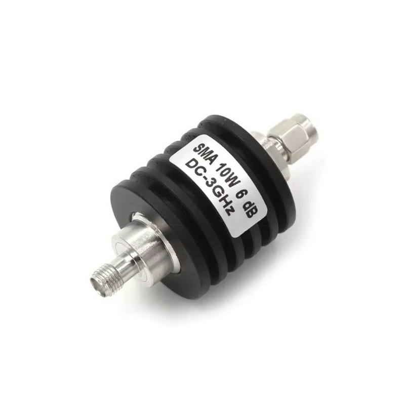 Atenuador RF SMA 6 dB – 10W (DC–3 GHz)