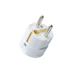 Enchufe Schuko macho blanco de 16 A
