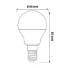 LED E14 G45 230V 8W 6500K (blanco frío) 900lm - LED POL ORO-E14-G45-TO