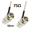 50 cm BNC male / BNC male right angle 75Ω cable